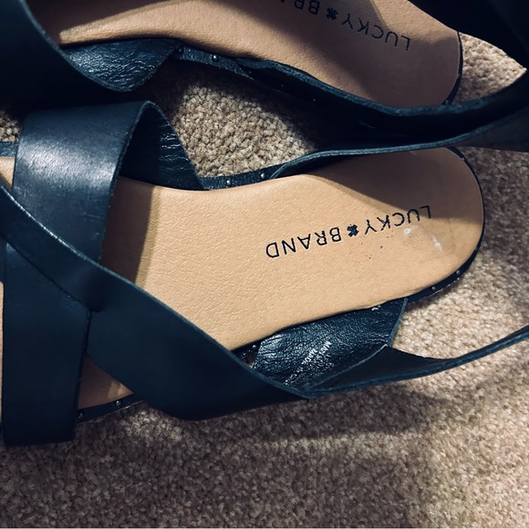 Lucky Brand Black Sandals, size 6.5, Worn once - Picture 5 of 11